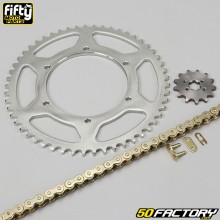 Kit catena rinforzata 13x53x132 Aprilia RS Derbi GPR ... 50 Fifty dorato