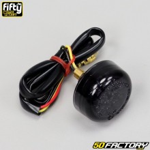 Round black tail light vintage with LEDs Ø30 mm Fifty