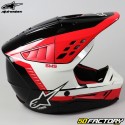 Capacete cross  Alpinestars S-M5  feixe preto e vermelho