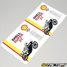 Sticker de bidon d'huile Shell super 2T 2L