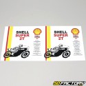 Adesivo de lata de óleo Shell super 2T 2L