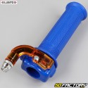 Mini Targa gas grip with left coating Peugeot 103, MBK 51... Blue Lusito