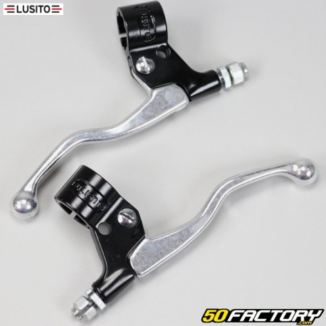 Alças de freio Peugeot 103, MBK 51, Motobécane Lusito metal curto preto e cromado