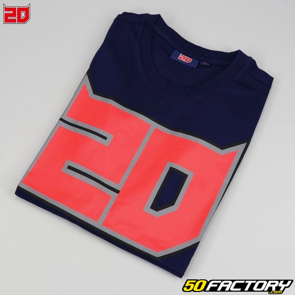 Fabio Quartararo - T-shirt 20 Yamaha Bleu / Rouge