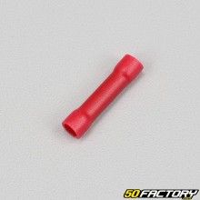 Cosse cylindrique isolante 1.25 mm à sertir rouge (à l'unité)