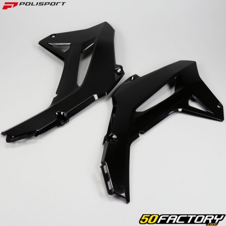 Cubiertas de radiador Honda CRF 250 R (desde 2022), 450 R (desde 2021) Polisport negro