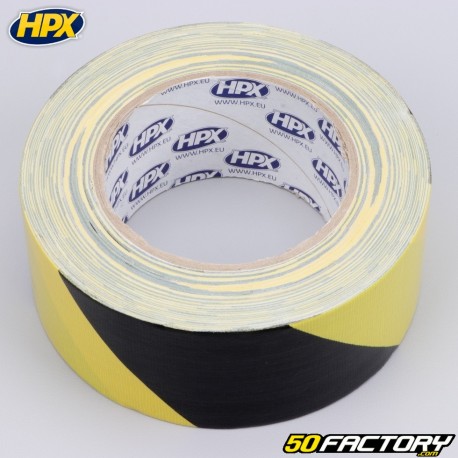 Lona de seguridad HPX amarilla y negra 48 mm x 25 m