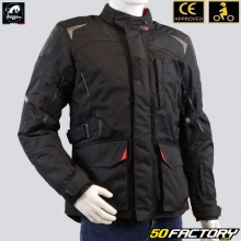 Jacke Furygan Nevada 3O CE-zugelassenes schwarzes Motorrad