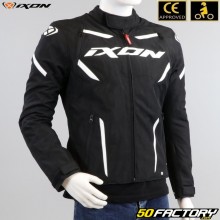 Blouson Ixon Stricker homologué CE moto noir et blanc