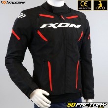 Ixon Stricker CE approved motorcycle jacket black and red