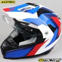 Capacete Enduro Acerbis  Flip FS-XNUMX fosco azul, branco e vermelho