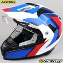 Capacete Enduro Acerbis  Flip FS-XNUMX fosco azul, branco e vermelho