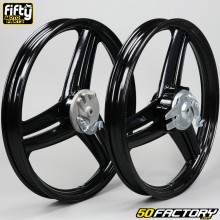 17 inch rims type Grimeca propeller wheels Peugeot 103 Chrono,  MVL... Fifty black