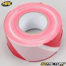 Rubalise HPX blanc et rouge 70 mm x 500 m