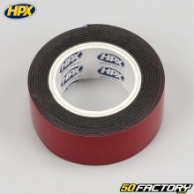 Rotolo nastro biadesivo presa forte esterno HPX nero 25 mm x 1.5 m