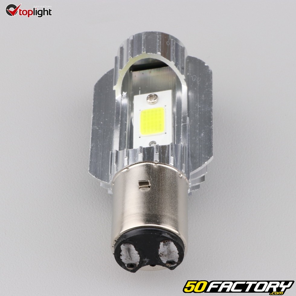 Ruiandsion 1 pièces BA20D ampoule de phare LED DC 12V Super lumineux 5730  12SMD Chipset LED feux de croisement ampoule de phare de moto, 6000K blanc