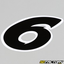 Number 6 black sticker