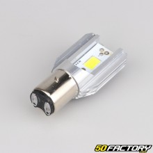 Lâmpada de farol led branco BA20D 12V