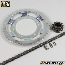 Chain kit 12x52x106 Ø98 mm Peugeot 103 (Gromeca rim, Bernardi) Fifty