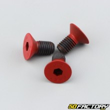8x11 mm parafusos de disco de freio vermelho e coroa (conjunto de 3)