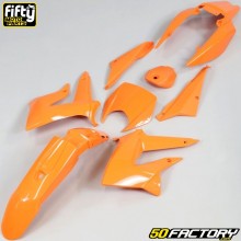 Kit de carenado Derbi Senda  DRD Xtreme, Gilera SMT, RCR  (XNUMX - XNUMX) Fifty  naranja