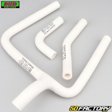 Tubi flessibili del radiatore rinforzati Kawasaki KX 250 4 (2020). Bud Racing bianco