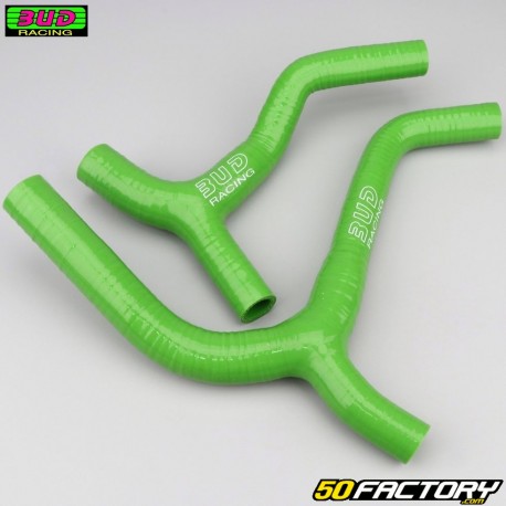 Kühlschläuche Kawasaki KX, KXF XNUMX (ab Bj. XNUMX) Bud Racing grün