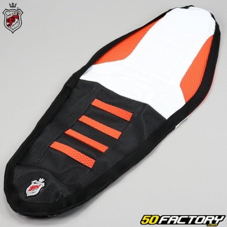 Capa de assento KTM SX 125, 250, SX-F 450 ... (2019 - 2022), EXC (2020 - 2023) JN Seats preto e branco