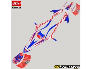 Kit grafiche adesivi Beta RR Enduro Racing 50 (dal 2021) rosso, bianco e blu
