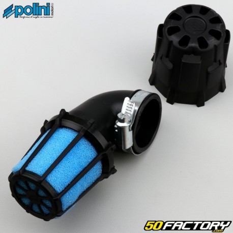 Ã˜38 mm air filter Polini 90Â° black