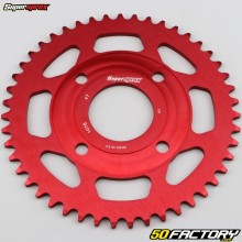 Couronne 47 dents alu 420 Yamaha TZR, MBK Xpower Supersprox rouge