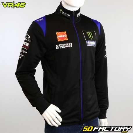 Sweatshirt zipVR46 Replica glitch Yamaha Monster