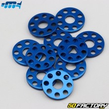 Ø6 mm arruelas planas perfuradas Motocross Marketing alu Ø18 mm azul (conjunto de 10 peças)