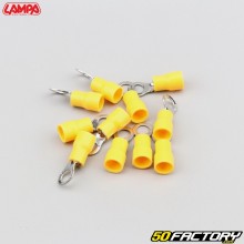 Terminais com ilhós de Ø5 mm para crimpagem Lampa amarelo (lote de 10)