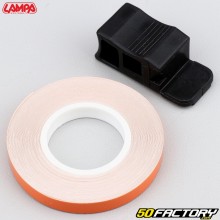 Adhesivo cinta para borde de llanta Lampa naranja con aplicador XNUMX mm