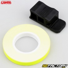 Sticker liseret de jantes Lampa jaune fluorescent avec applicateur 7 mm
