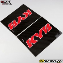 Adesivos de garfo 4MX WP Kayaba carbono