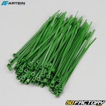 Collarines de plástico (rilsan) XNUMXxXNUMX mm Artein  verdes (XNUMX piezas)