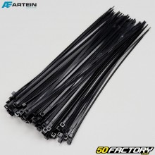 Colliers plastique (rilsan) 4.5x290 mm Artein noirs (100 pièces)