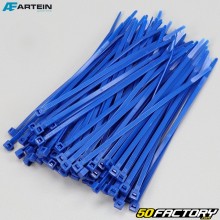 Collarines de plástico (rilsan) XNUMXxXNUMX mm Artein  azul (XNUMX piezas)