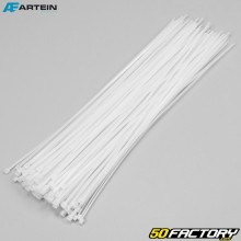 Colliers plastique (rilsan) 3.5x370 mm Artein blancs (100 pièces)