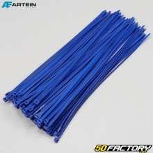 Colliers plastique (rilsan) 4.5x280 mm Artein bleus (100 pièces)