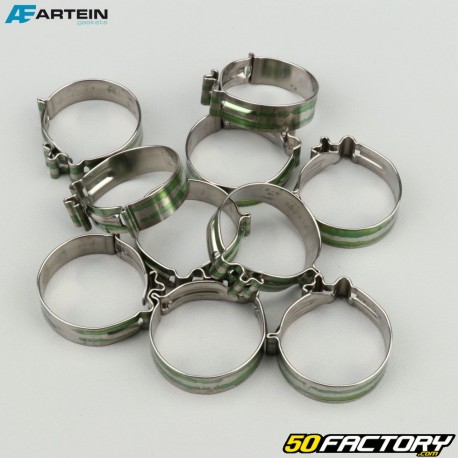 Ã˜21 mm W4 braçadeiras de mangueira de encaixe Artein aço inoxidável (conjunto de 10)