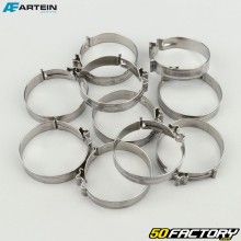 Clip-on clamps Ø30 mm W4 Artein stainless steel (set of 10)