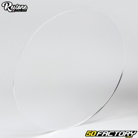 Round plastic number plate small model 150 mm Restone transparent