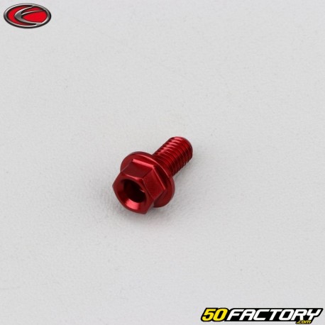 Vis 5x10 mm tête hexagonale embase Evotech rouge (à l'unité)