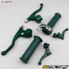 Puxadores completos de metal (Targa) Peugeot  XNUMX, MBK XNUMX Lusito verde