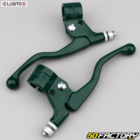 Manijas de freno Peugeot  XNUMX, MBK XNUMX, Short Motobécane Lusito metal verde