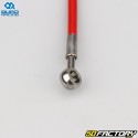 Aviation type front and rear brake lines Yamaha Blaster 200 (2005 - 2006) QuadRacing red