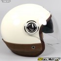 Jet helmet Nox Heritage cream and brown leather